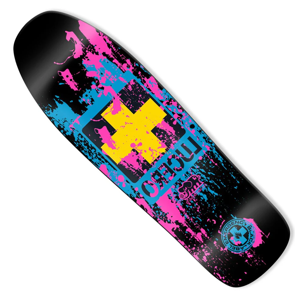 Black Label John Lucero Splatter Cross Shape Deck