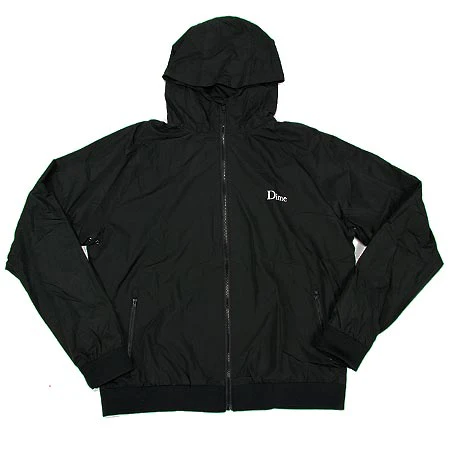 Dime Classic Logo Zip-Up Hooded Windbreaker Jacket - Image 3