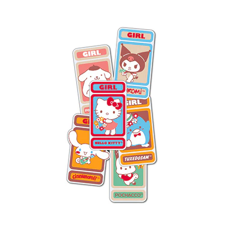 Girl Girl x Sanrio Team Kitty Sticker 6 Pack