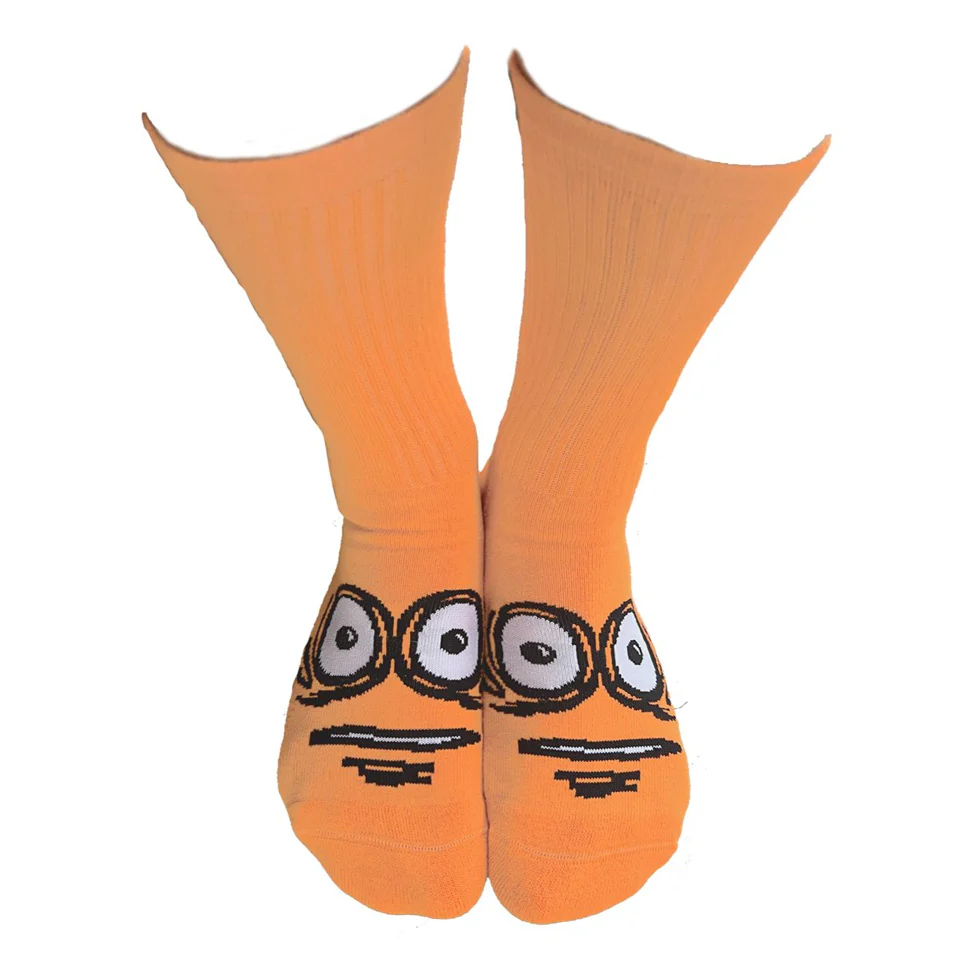 Heroin Skateboards Neon Orange Big Egg Crew Socks