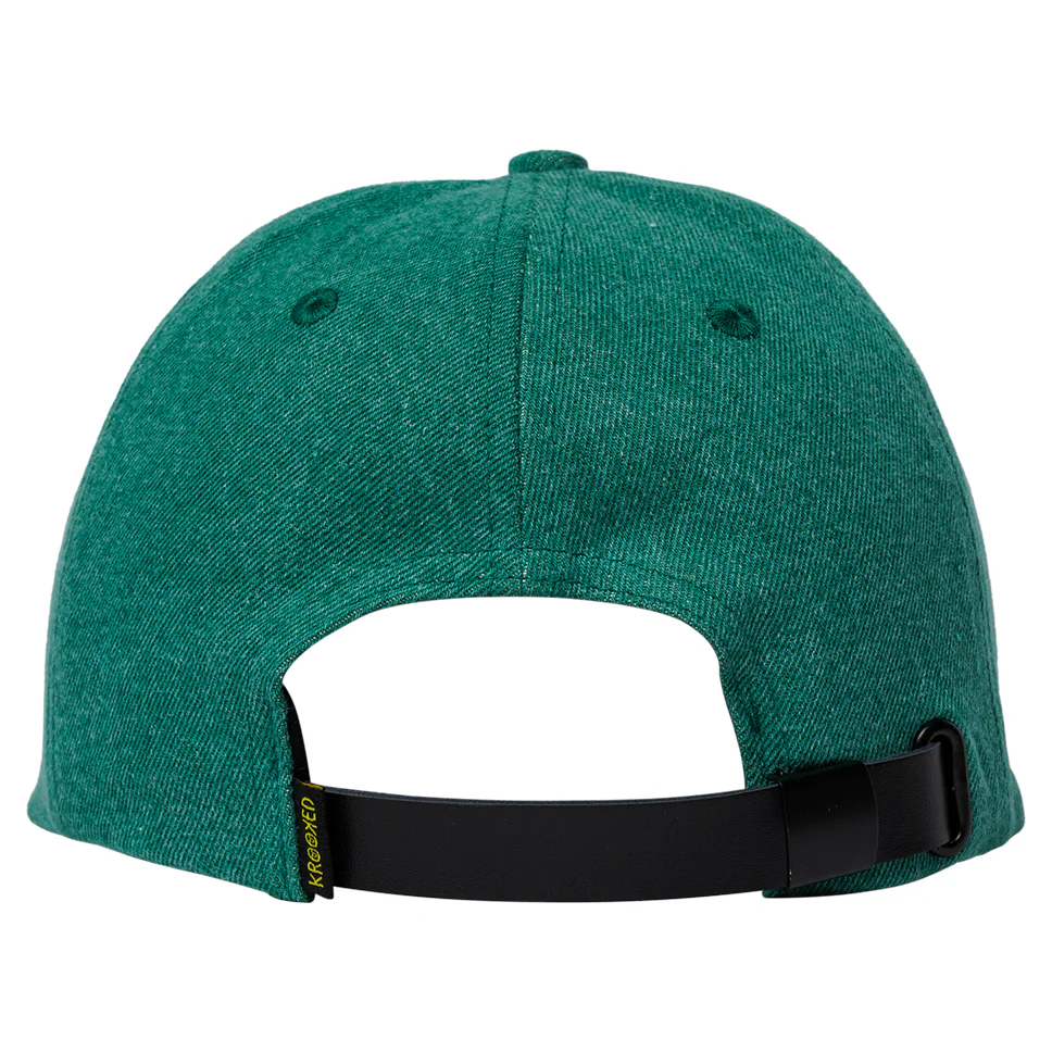 Krooked Eyes Green Denim Strap-Back Hat - Image 2