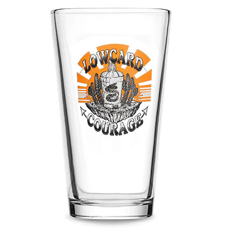 Lowcard Magazine Lowcard Courage Pint Glass