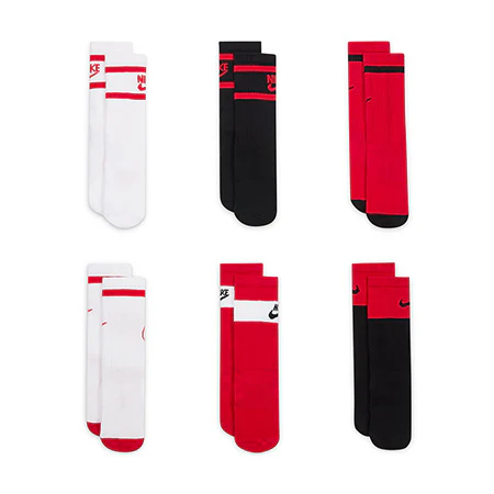Nike Kids Cushioned 6 Pack Crew Socks