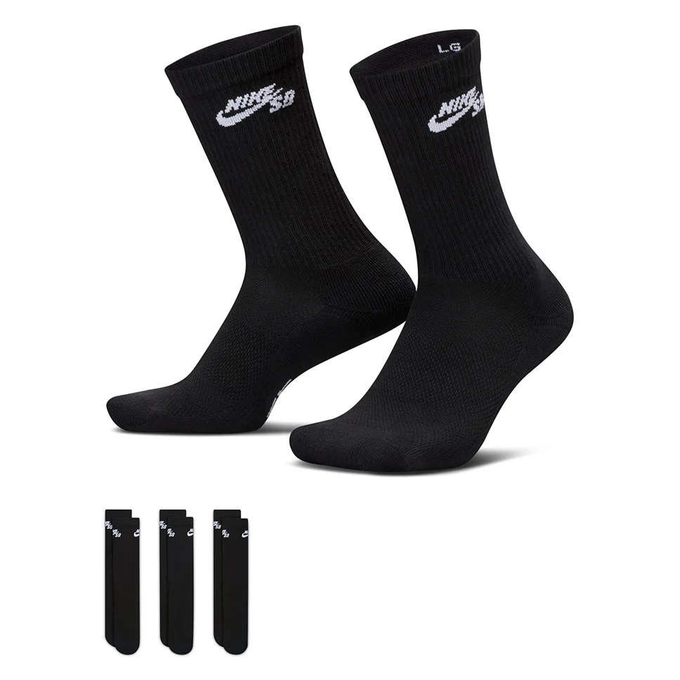 Nike SB Everyday Elevated 3 Pack Crew Socks