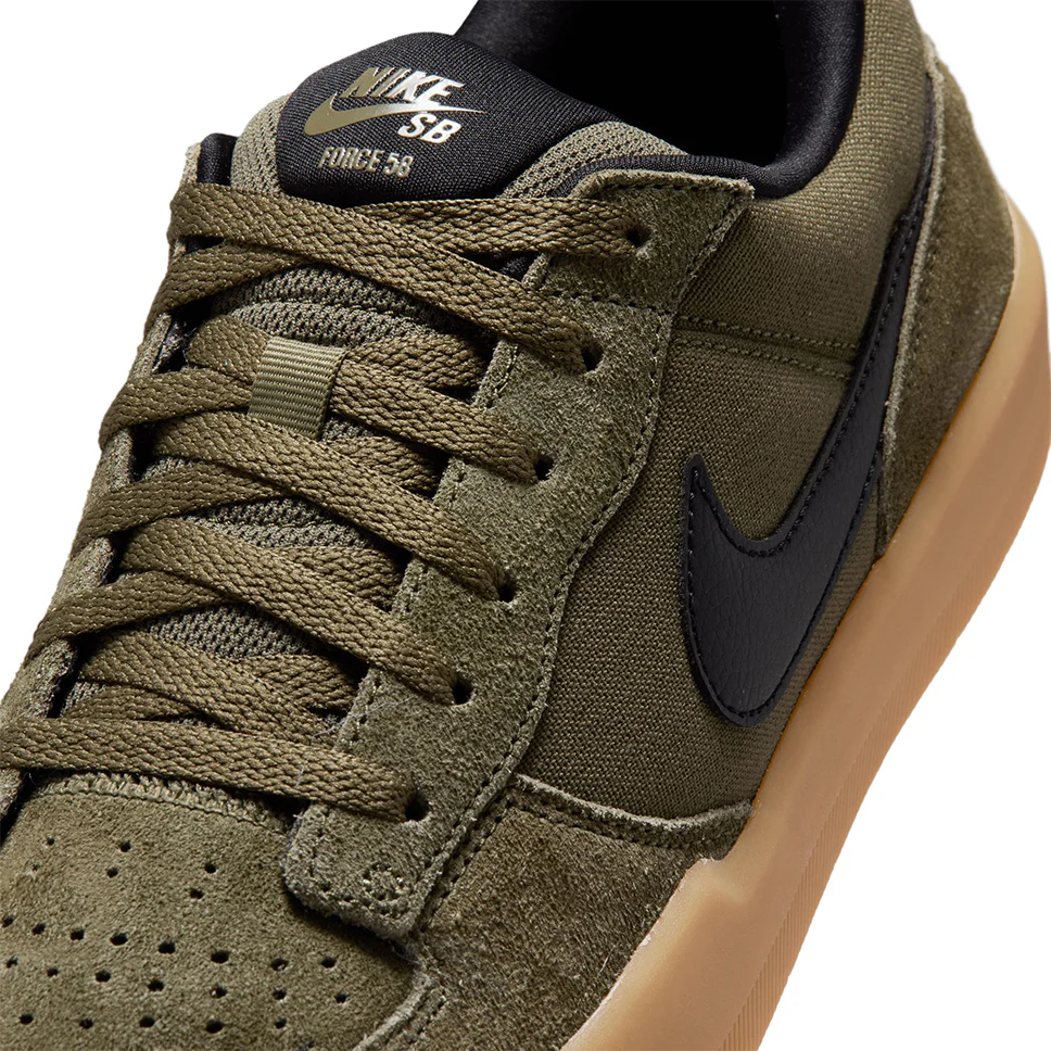Nike SB Force 58 Medium Olive Shoes - Image 6