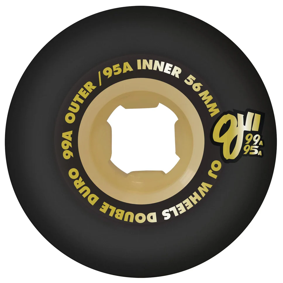 OJ 3 Double Duro Black Gum Chubbies 99/95A Wheels - Image 2