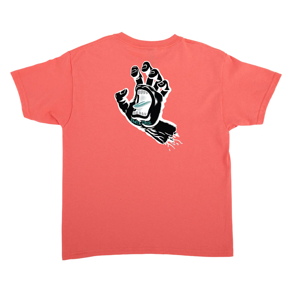 Santa Cruz Screaming Hand Kids Coral Silk T Shirt
