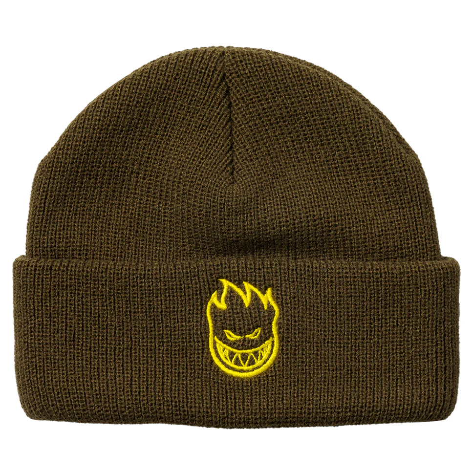 Spitfire Bighead Brown Yellow Cuff Beanie