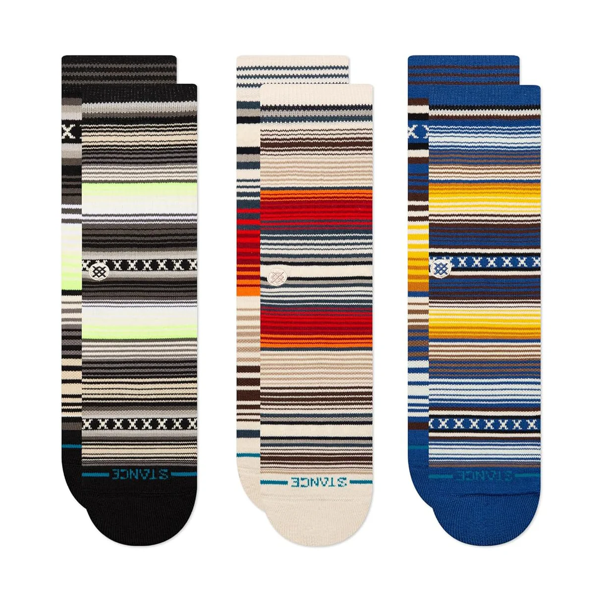 Stance Curren 3 Pack Crew Socks