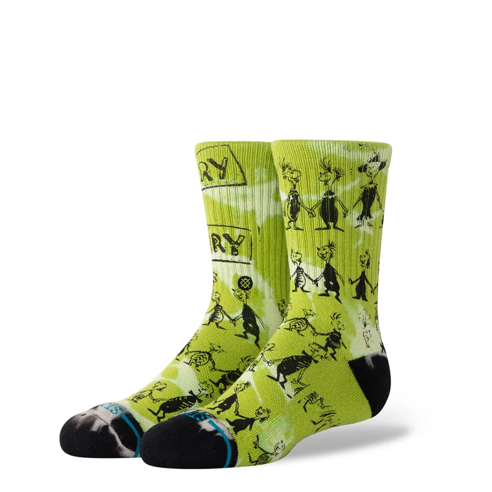 Stance x The Grinch Down in Whoville Kids Crew Socks
