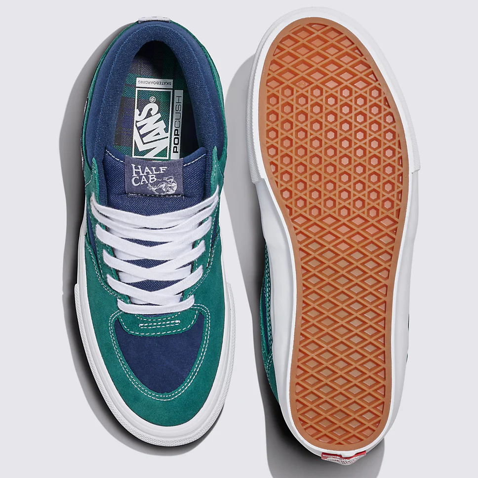 Vans Skate Half Cab Tartan Blue Shoes - Image 2