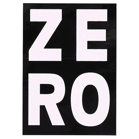 Zero Numero Sticker